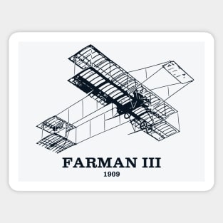 Farman III 1909 Aircraft Sticker